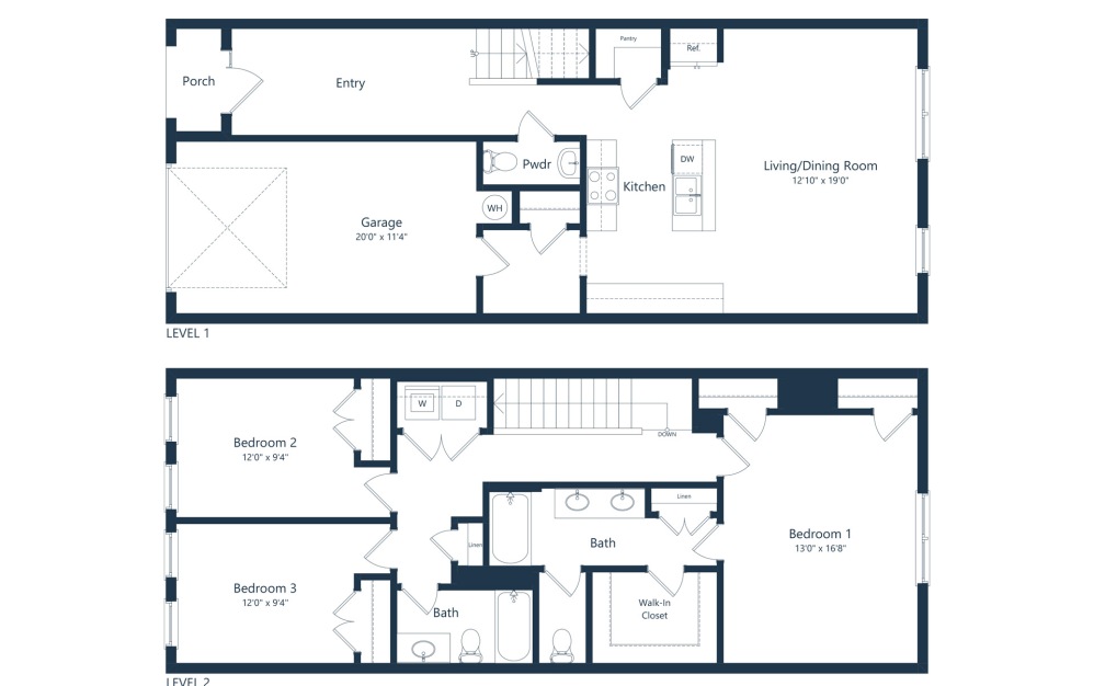 3 bedroom townhome