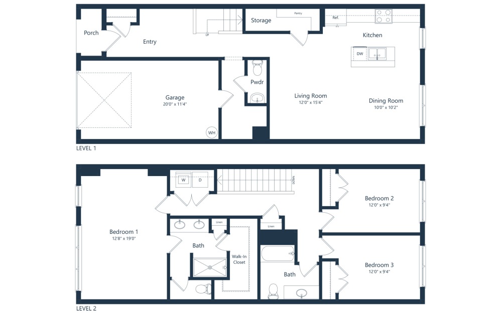 a 3 bedroom townhome