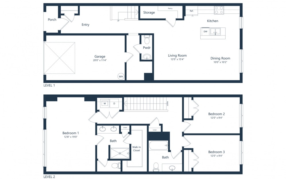 a 3 bedroom townhome