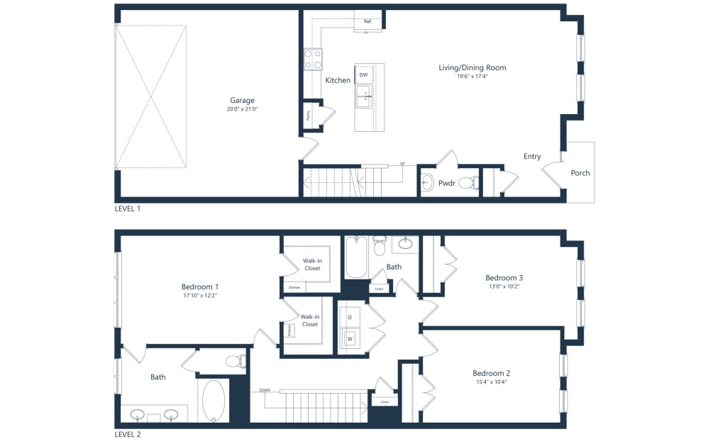 a 3 bedroom townhome