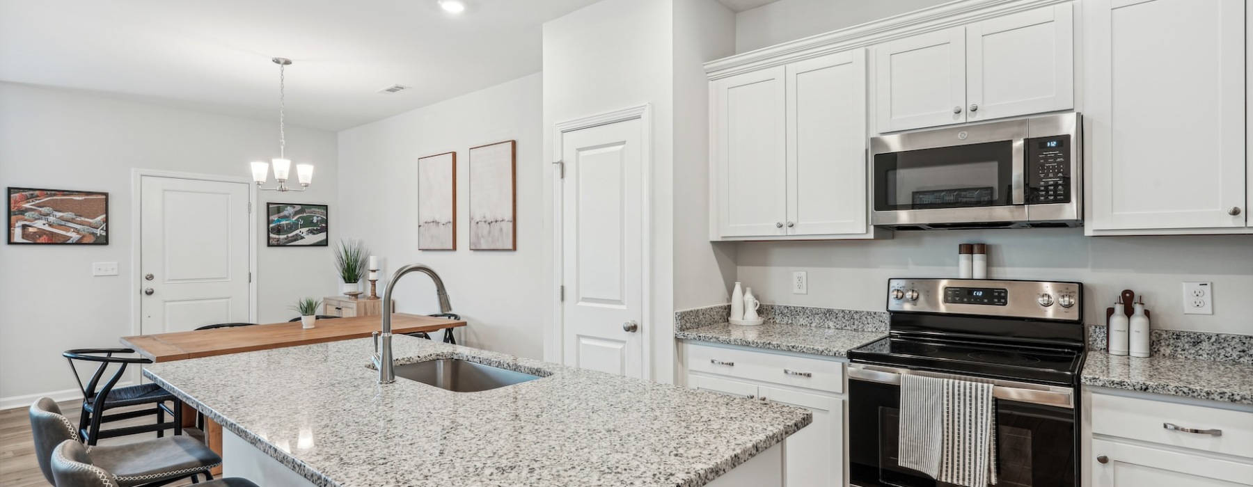 Well-lit kitchen with ample counter space